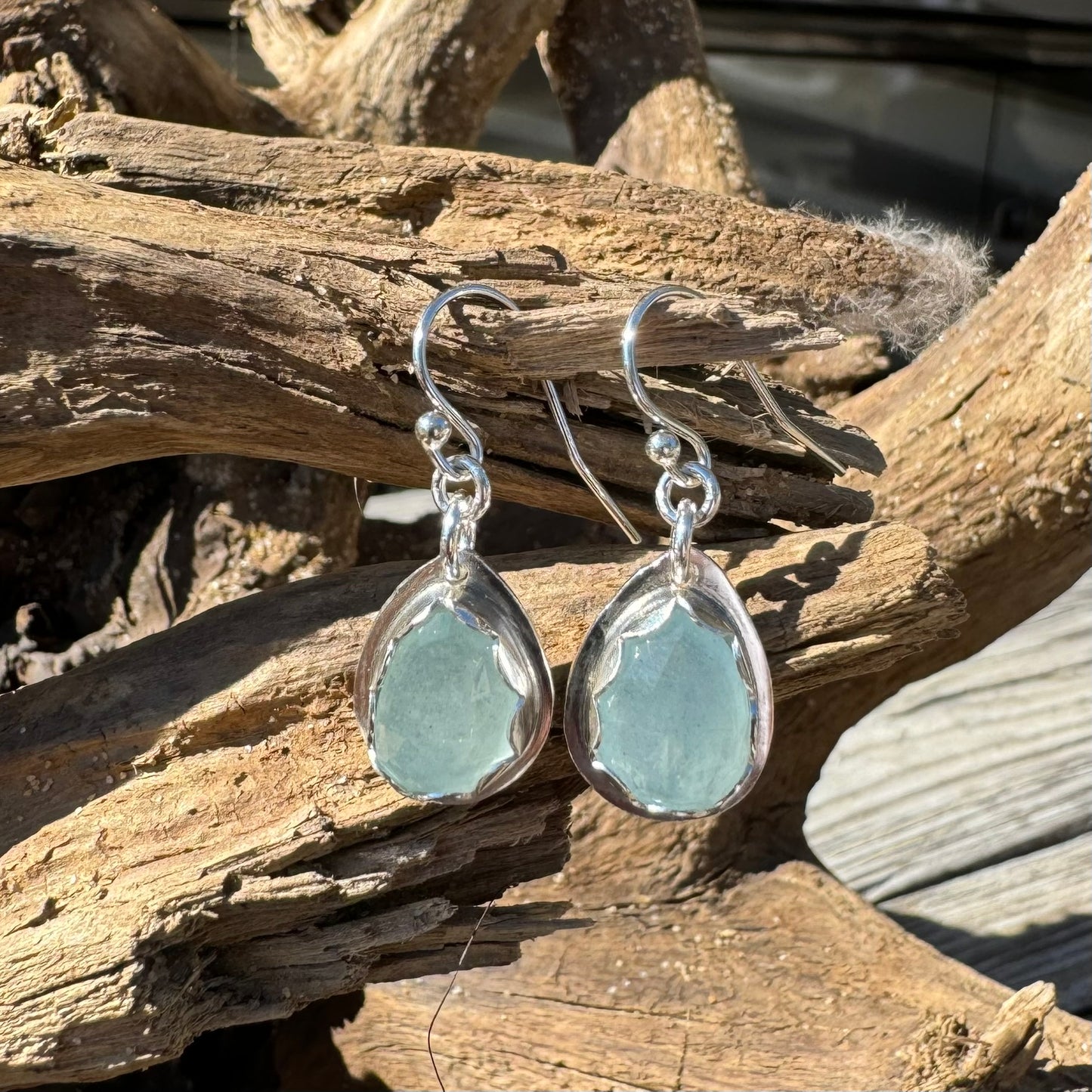 Aquamarine Sterling Silver Earrings