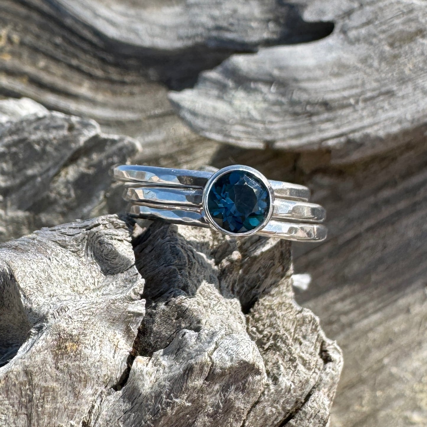 Blue Kyanite Stacking Ring