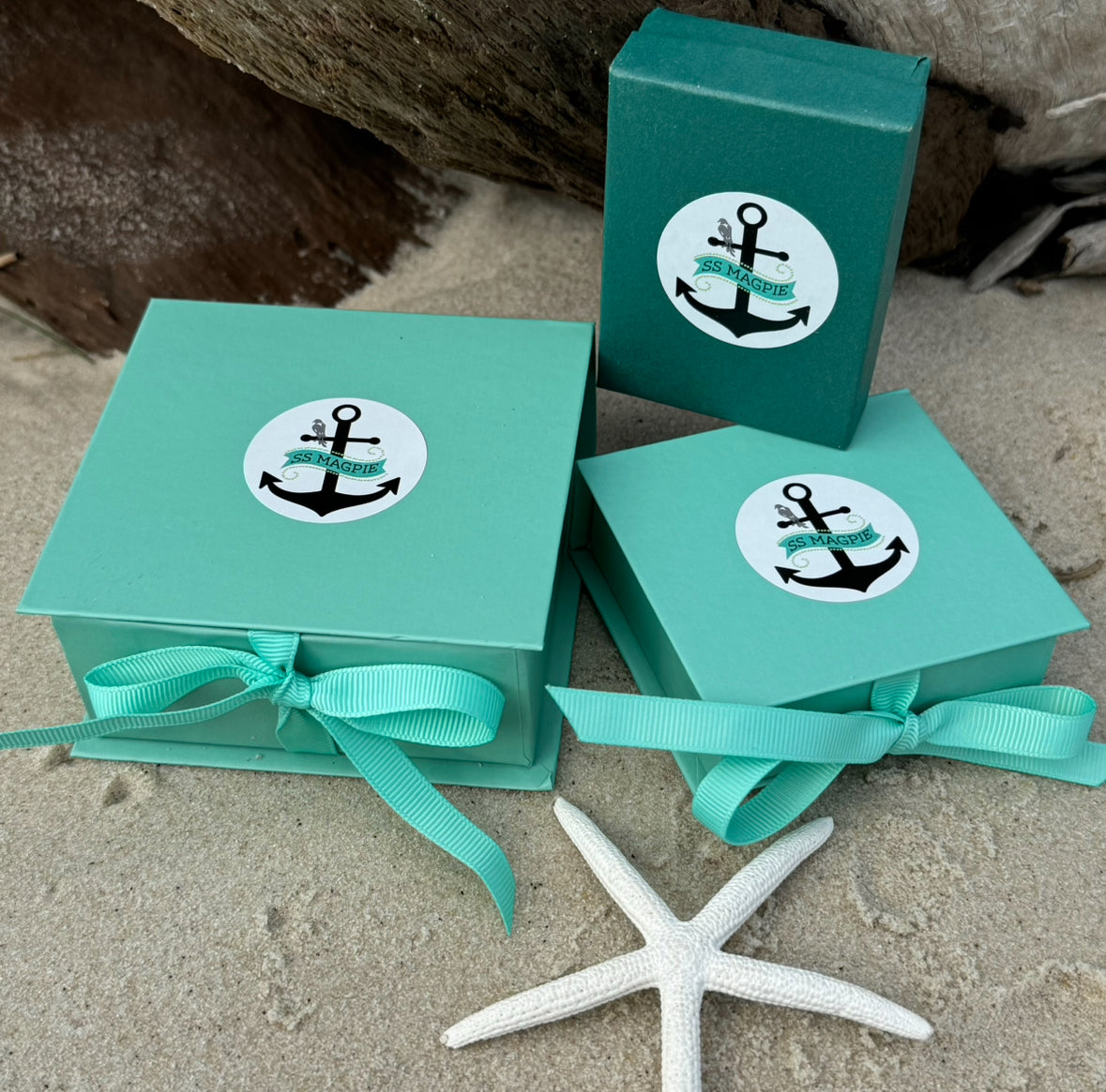 Honey Sea Glass Stacking Ring- Size 6