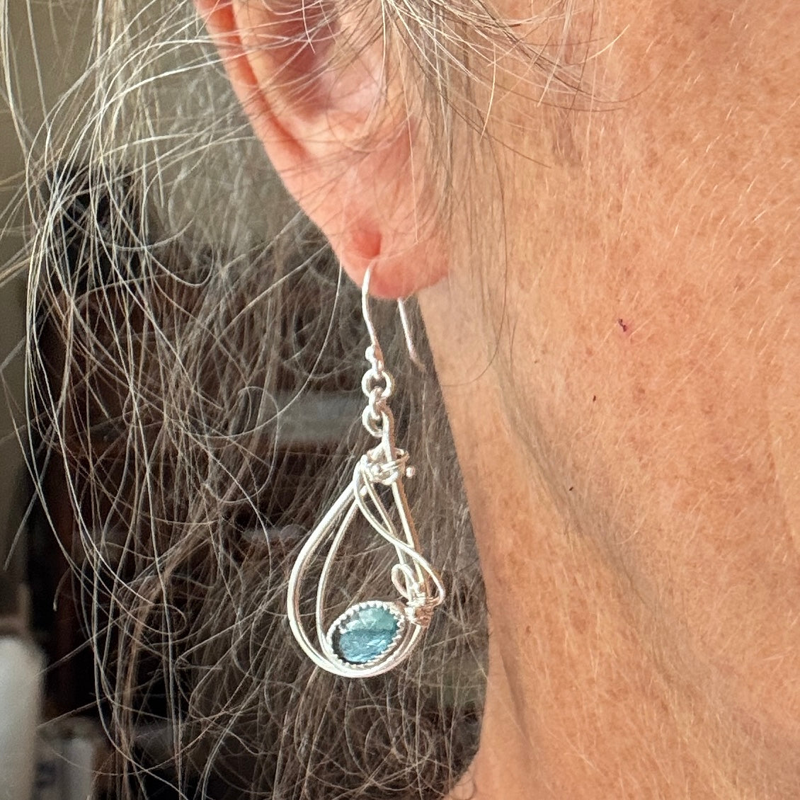 Reserve Order- London Blue Topaz Earrings- Holly L.