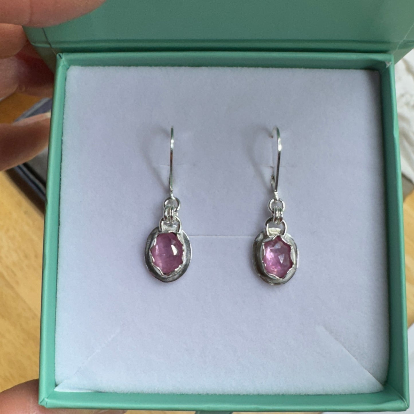 Pink Sapphire Gemstone Everyday Earrings