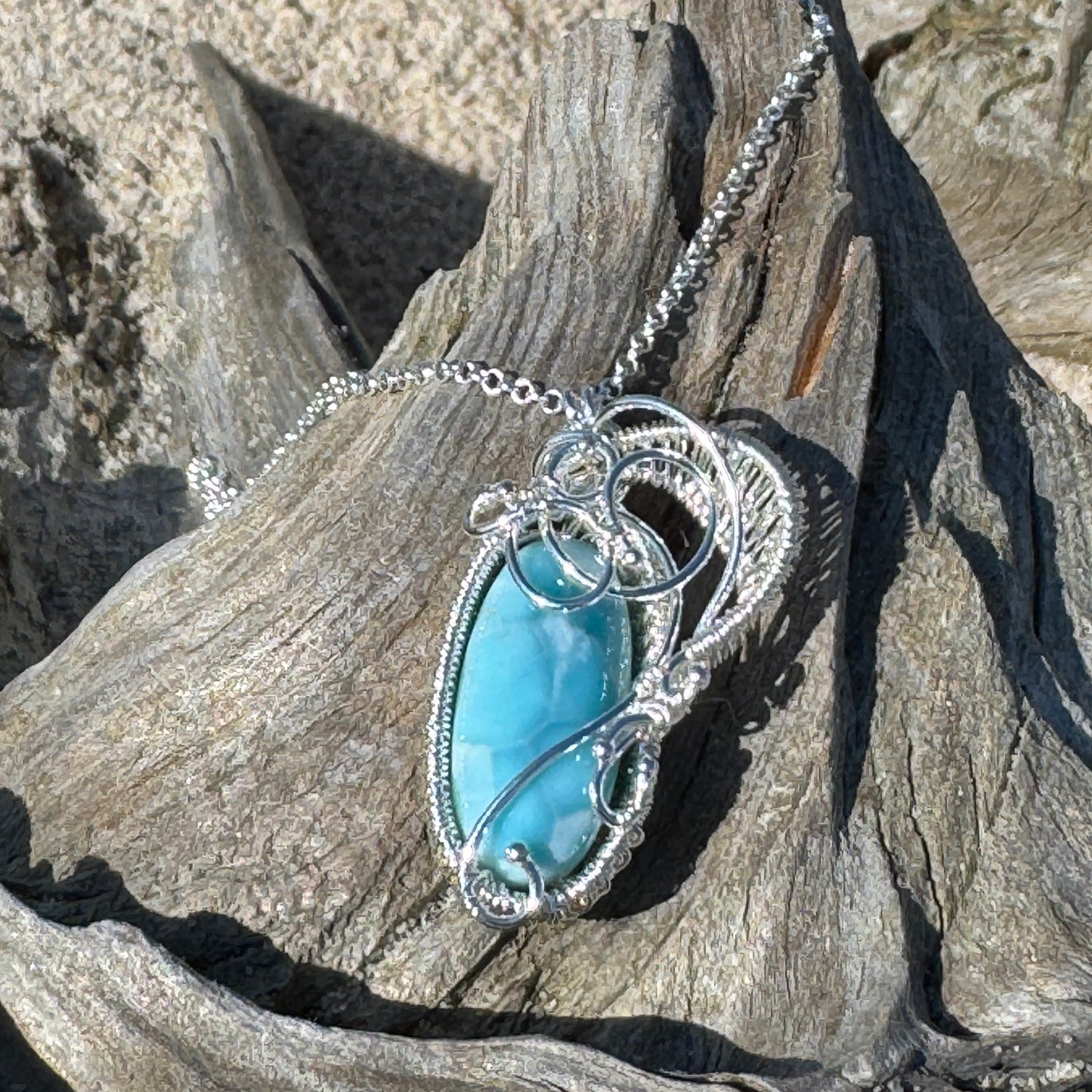 Larimar Woven Necklace