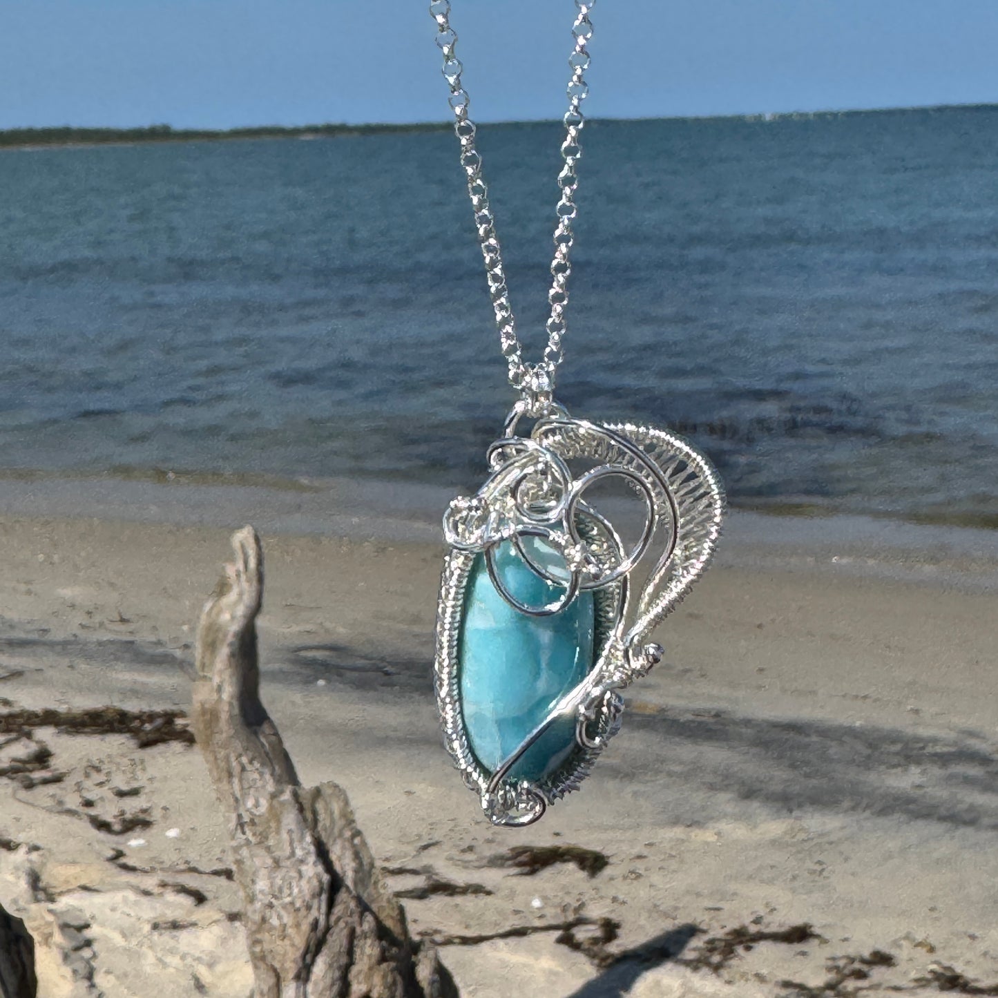 Larimar Woven Necklace