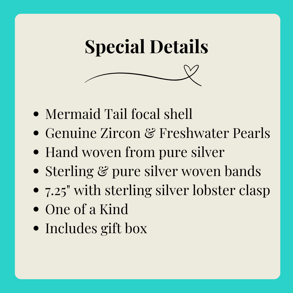 Mermaid Tail Pearl & Zircon Woven Bracelet