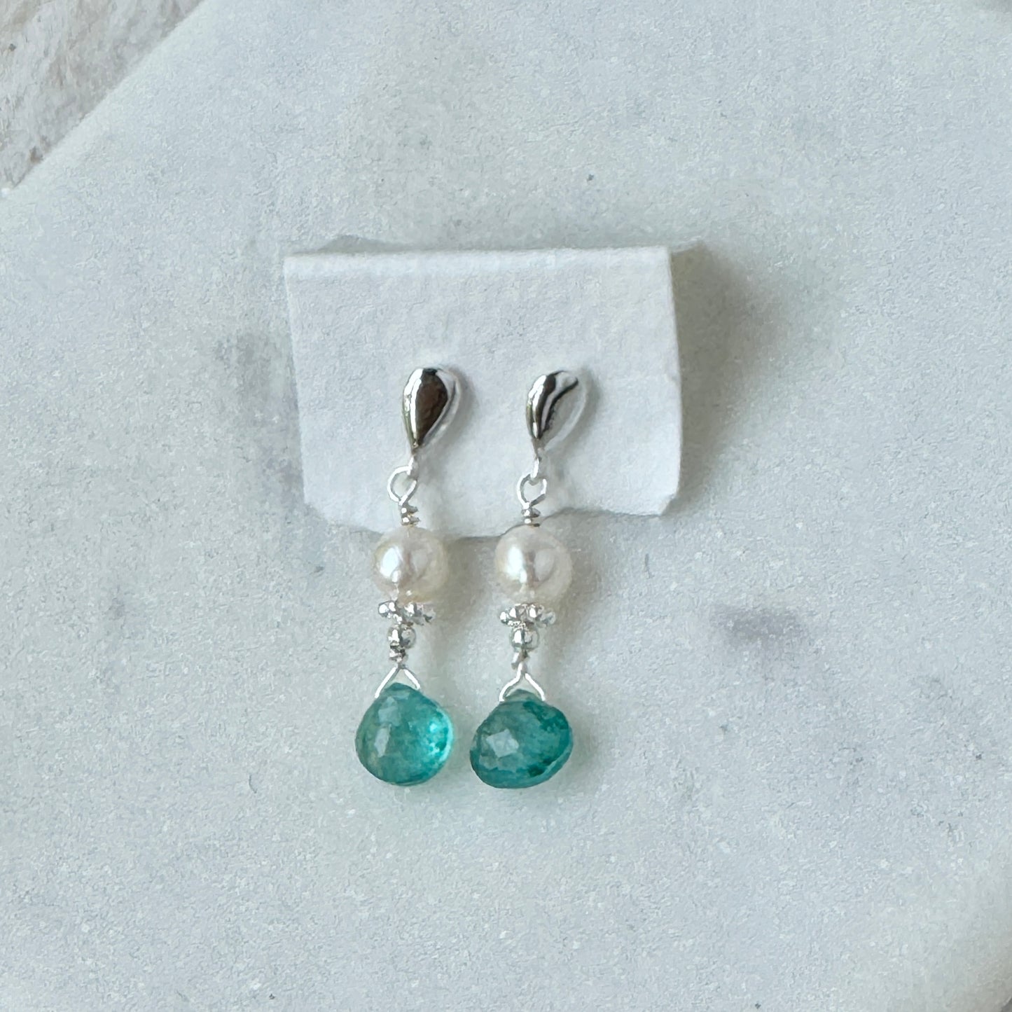 Pariba Teardrop Pearl Post Earrings
