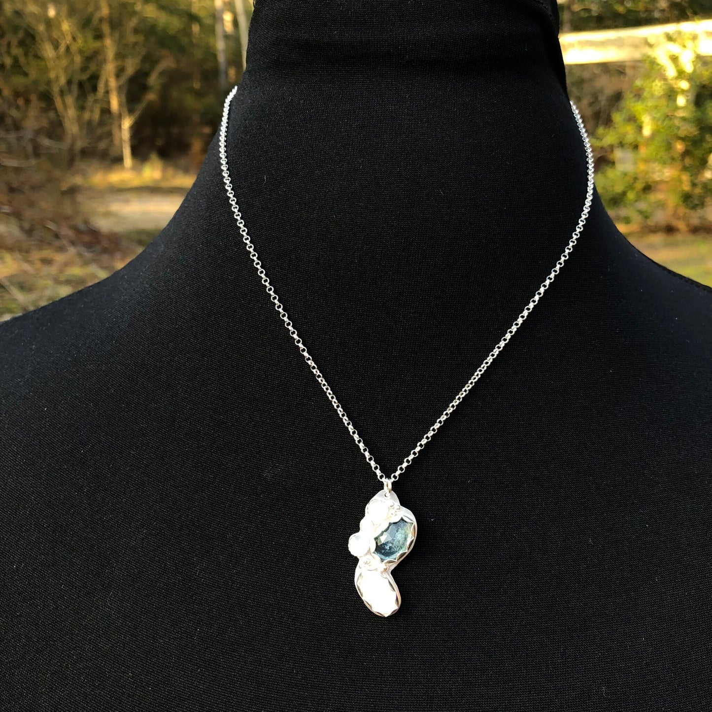 Blue Kyanite & Moonstone Tidal Necklace