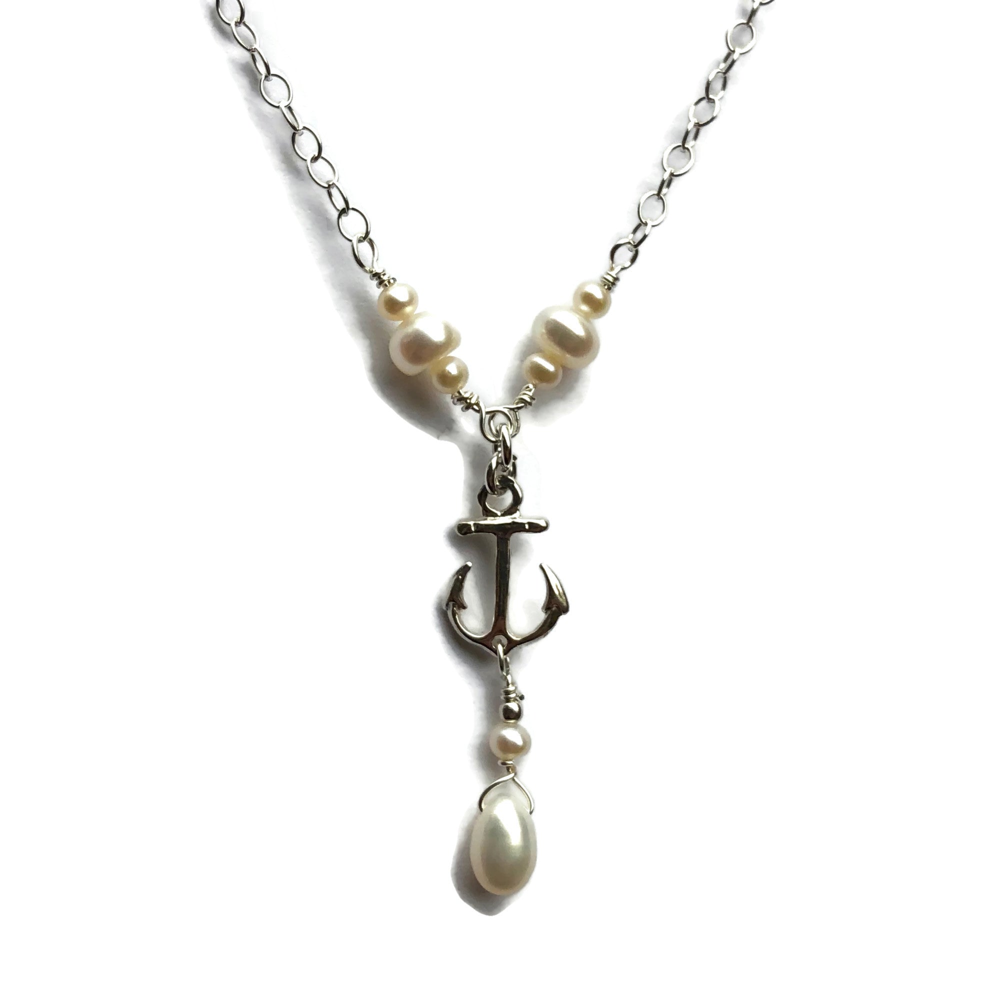 Pearl & Anchor Necklace SS Magpie