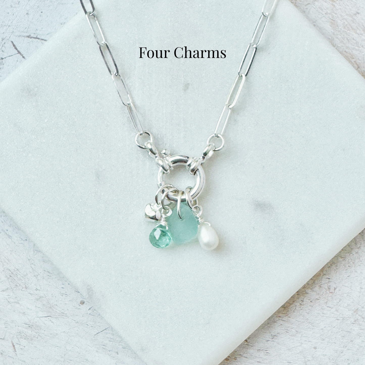 Mariners Sterling Silver Necklace with Paperclip Chain