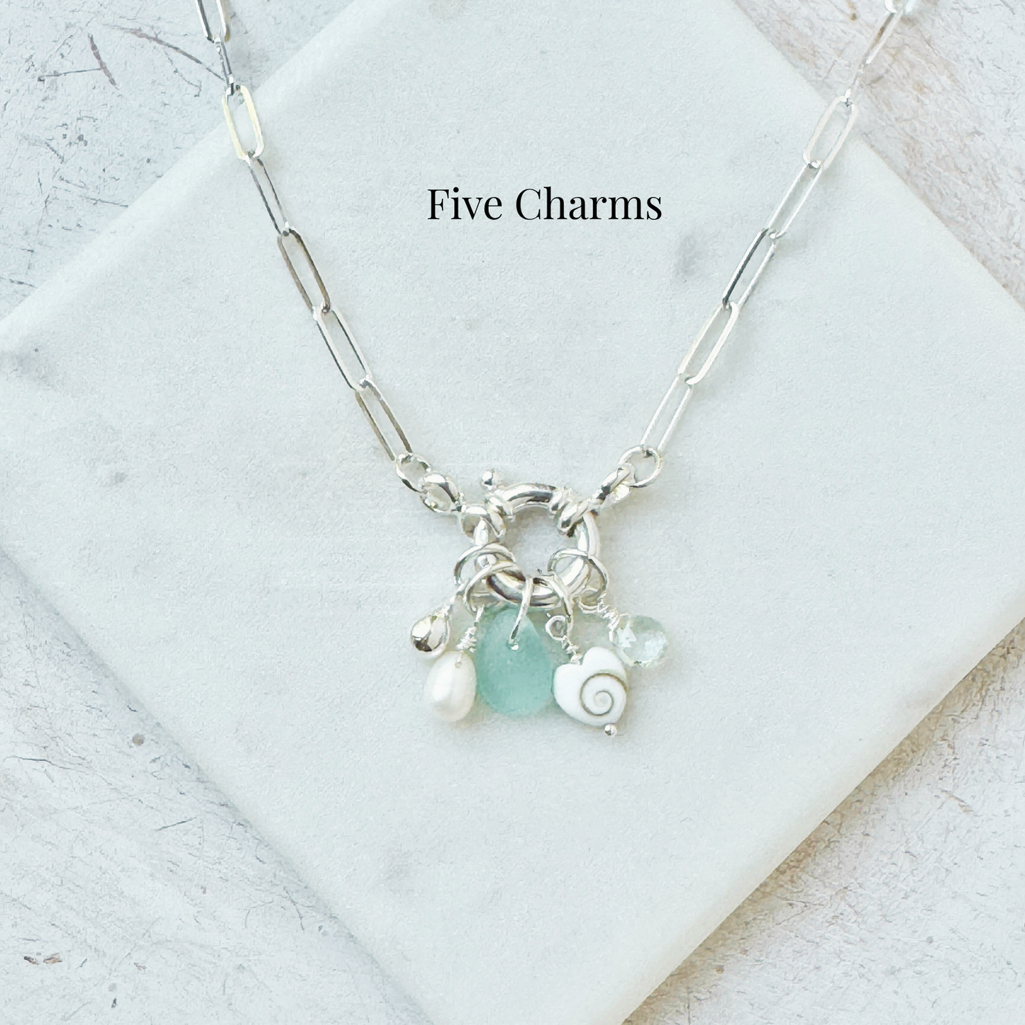 Mariners Sterling Silver Necklace with Paperclip Chain