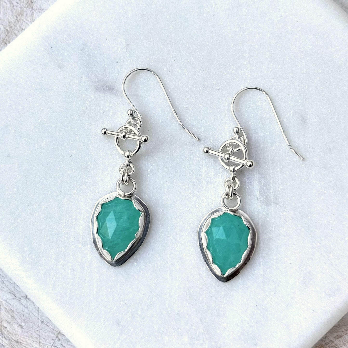 Amazonite Toggle Earrings