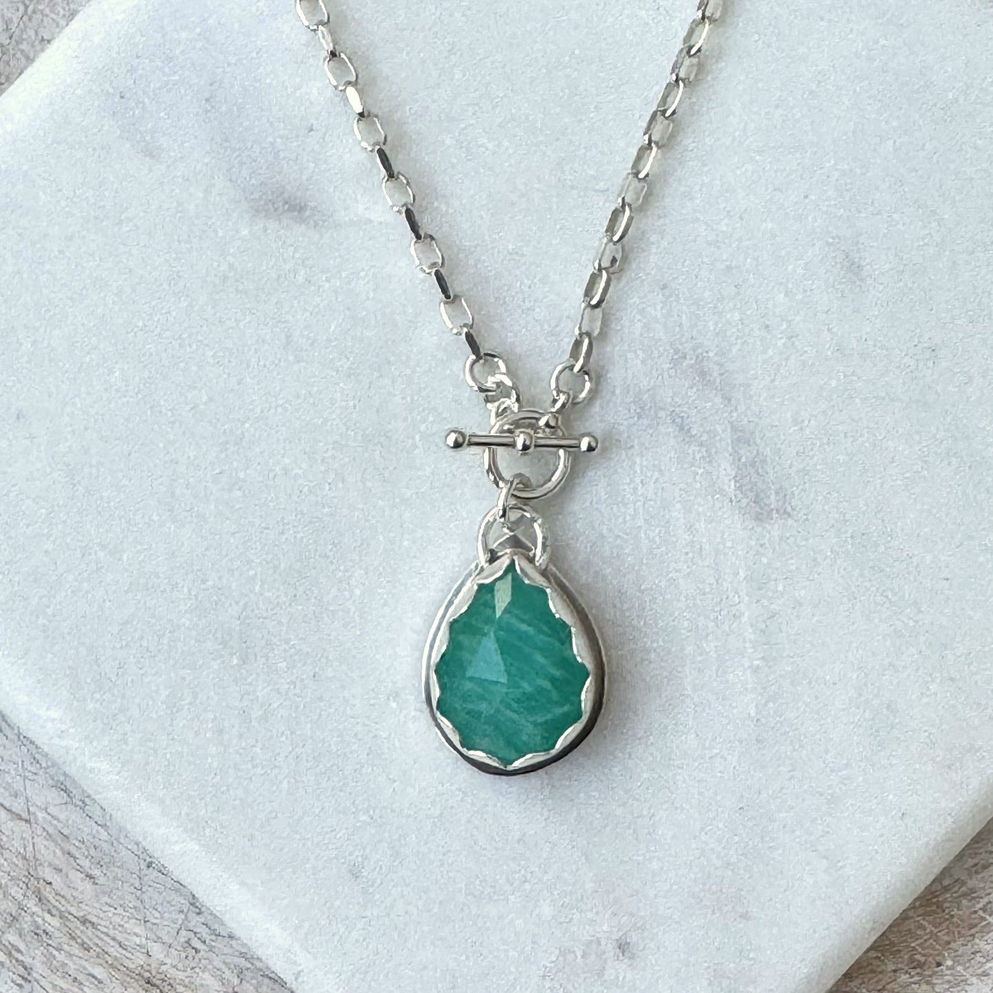 Amazonite Front Toggle Necklace