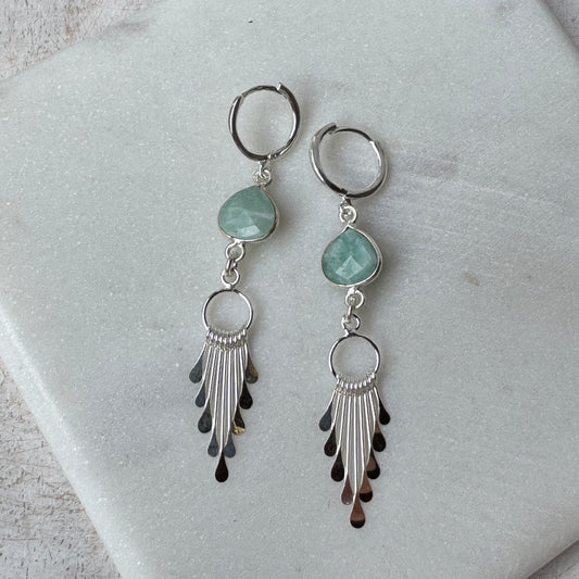 Amazonite Fringe Earrings