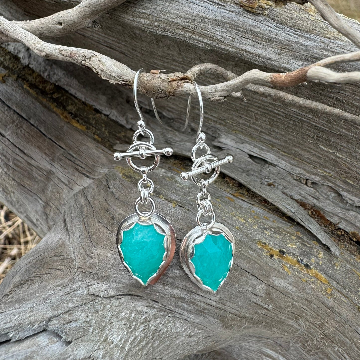 Amazonite Toggle Earrings