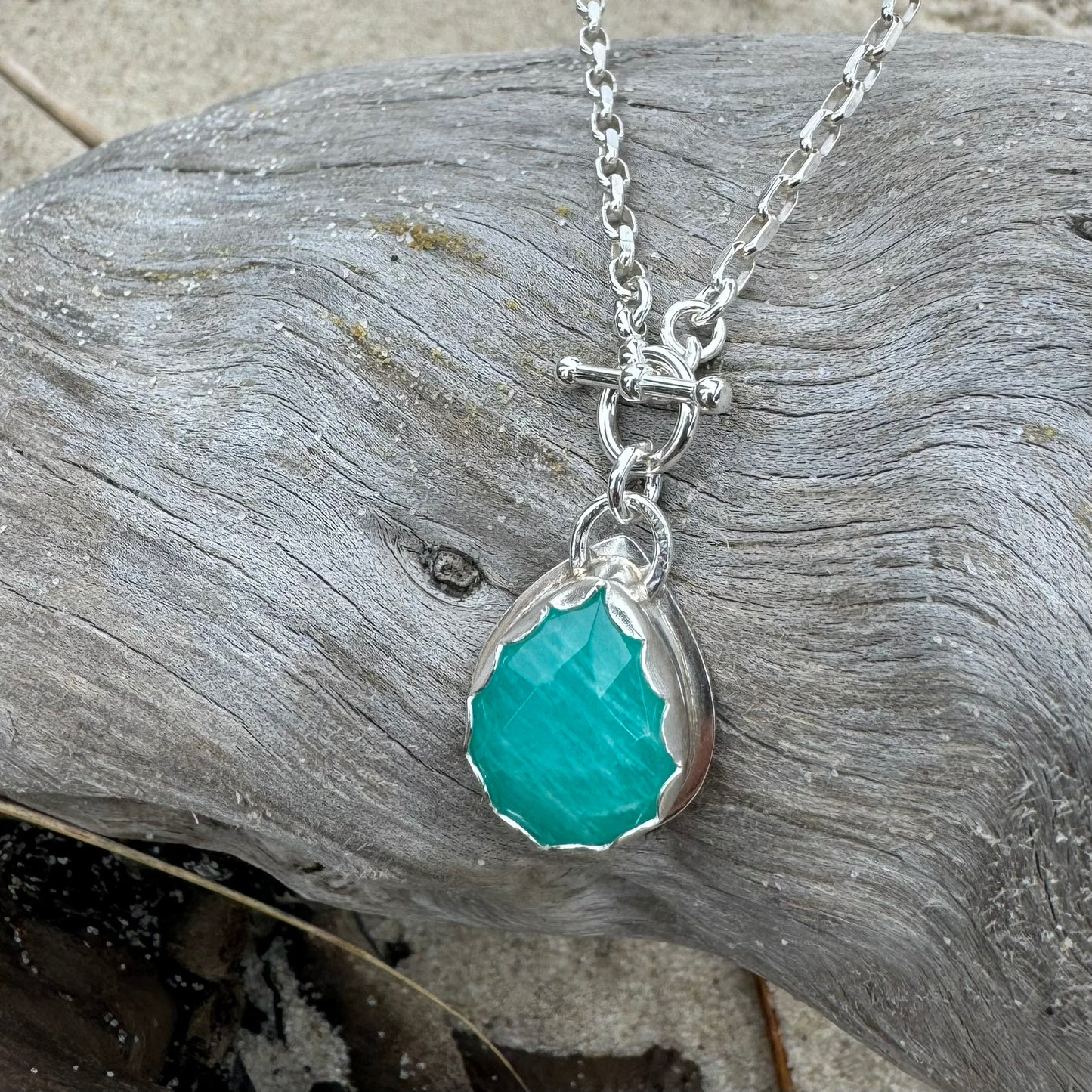 Amazonite Front Toggle Necklace