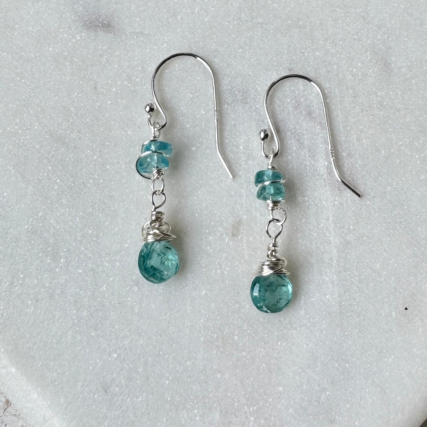 Pariba Blue Apatite Teardrop Earrings