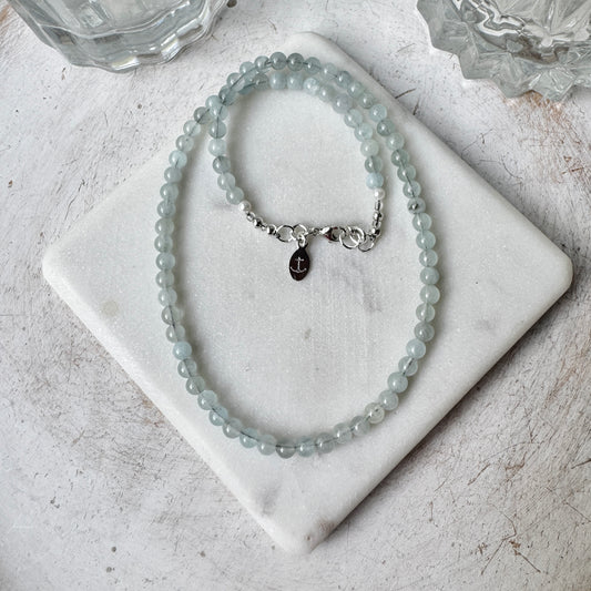 Aquamarine Beaded Layer Necklace