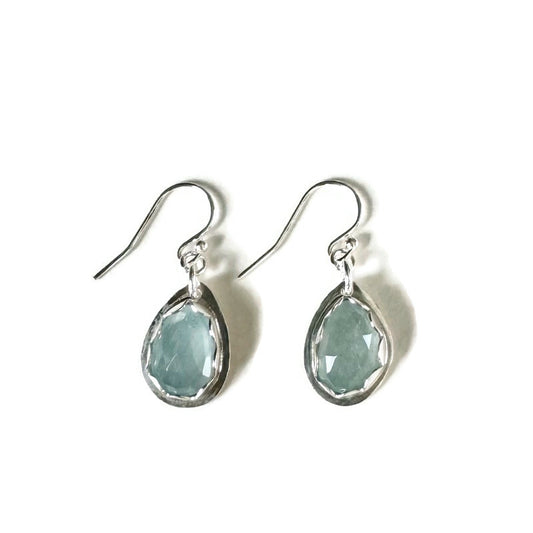 Aquamarine Sterling Silver Earrings