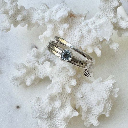 Aquamarine Stacking Ring