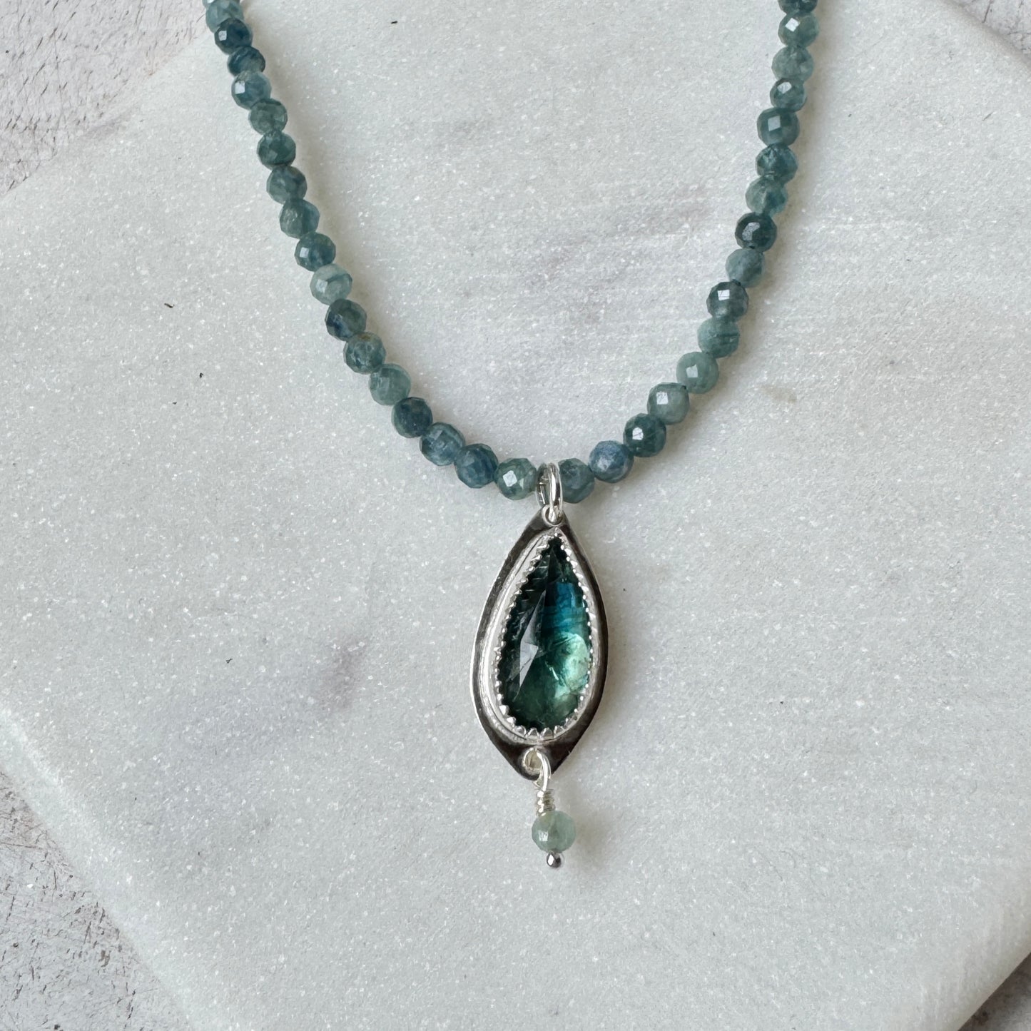 Bi-Color Kyanite Gemstone Necklace