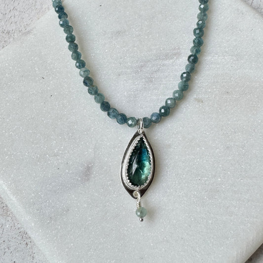 Bi-Color Kyanite Gemstone Necklace