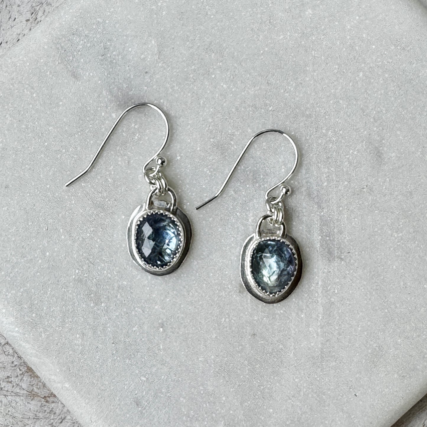 Bi-Color Tanzanite Earrings