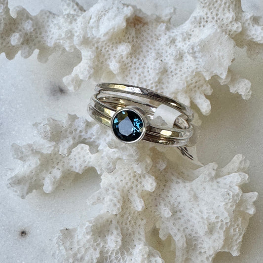 Blue Kyanite Stacking Ring
