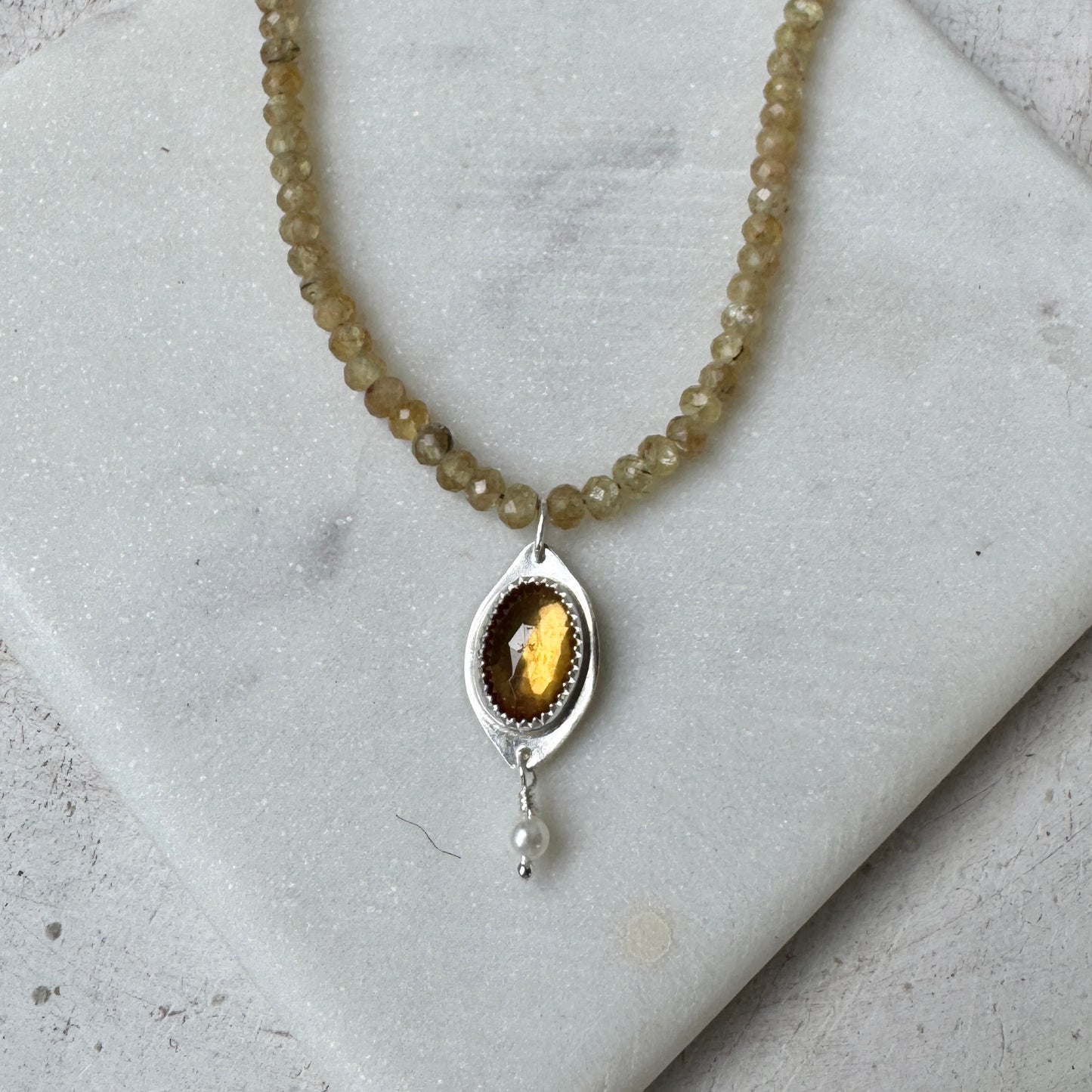 Citrine & Golden Topaz Gemstone Necklace