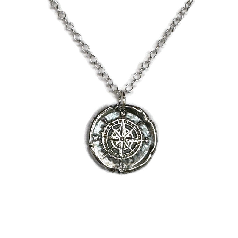 Compass Rose Wax Seal Necklace