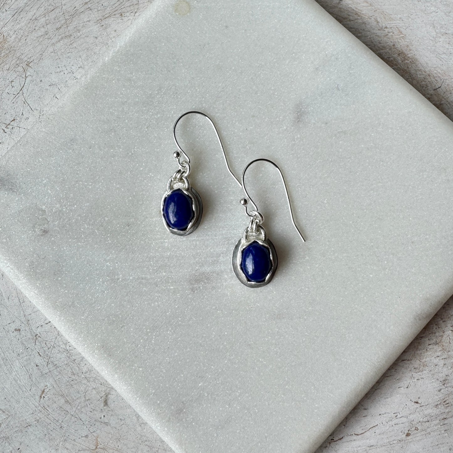 Navy Lapis Everyday Earrings