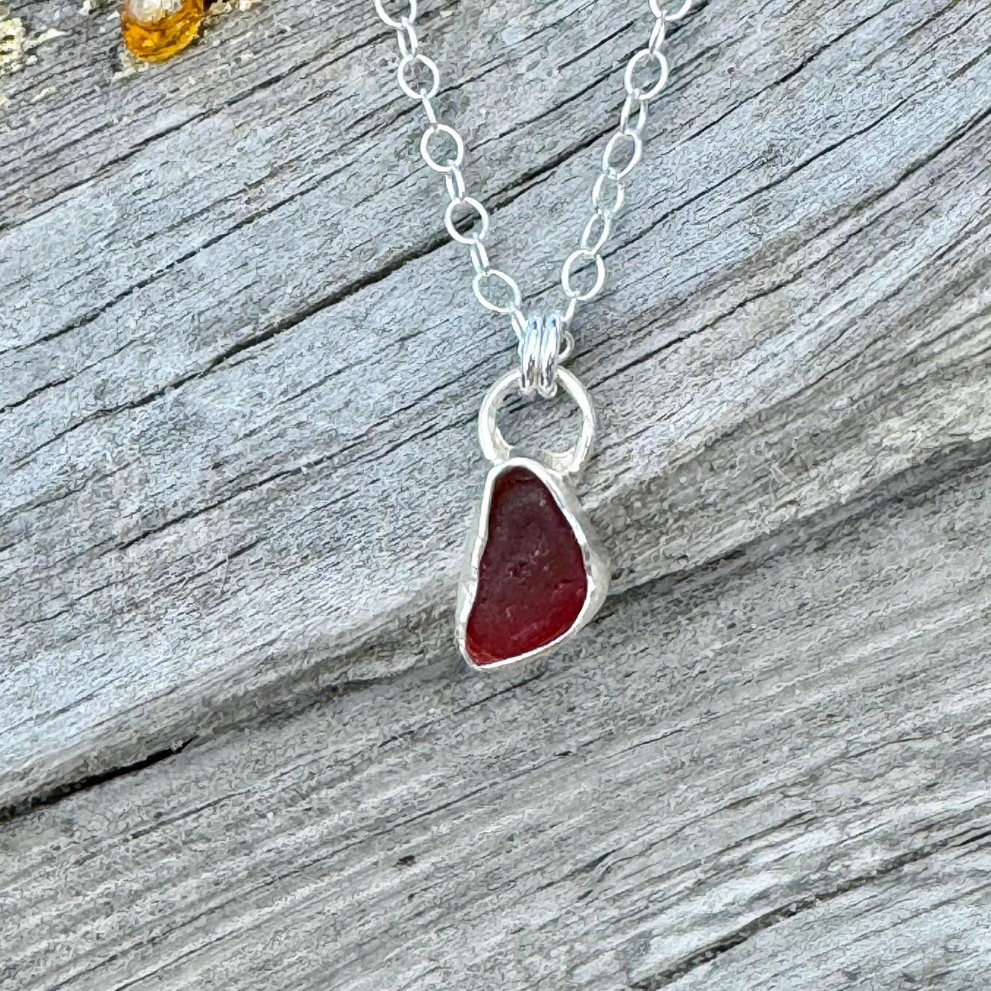 Red Seaham Sea Glass Necklace