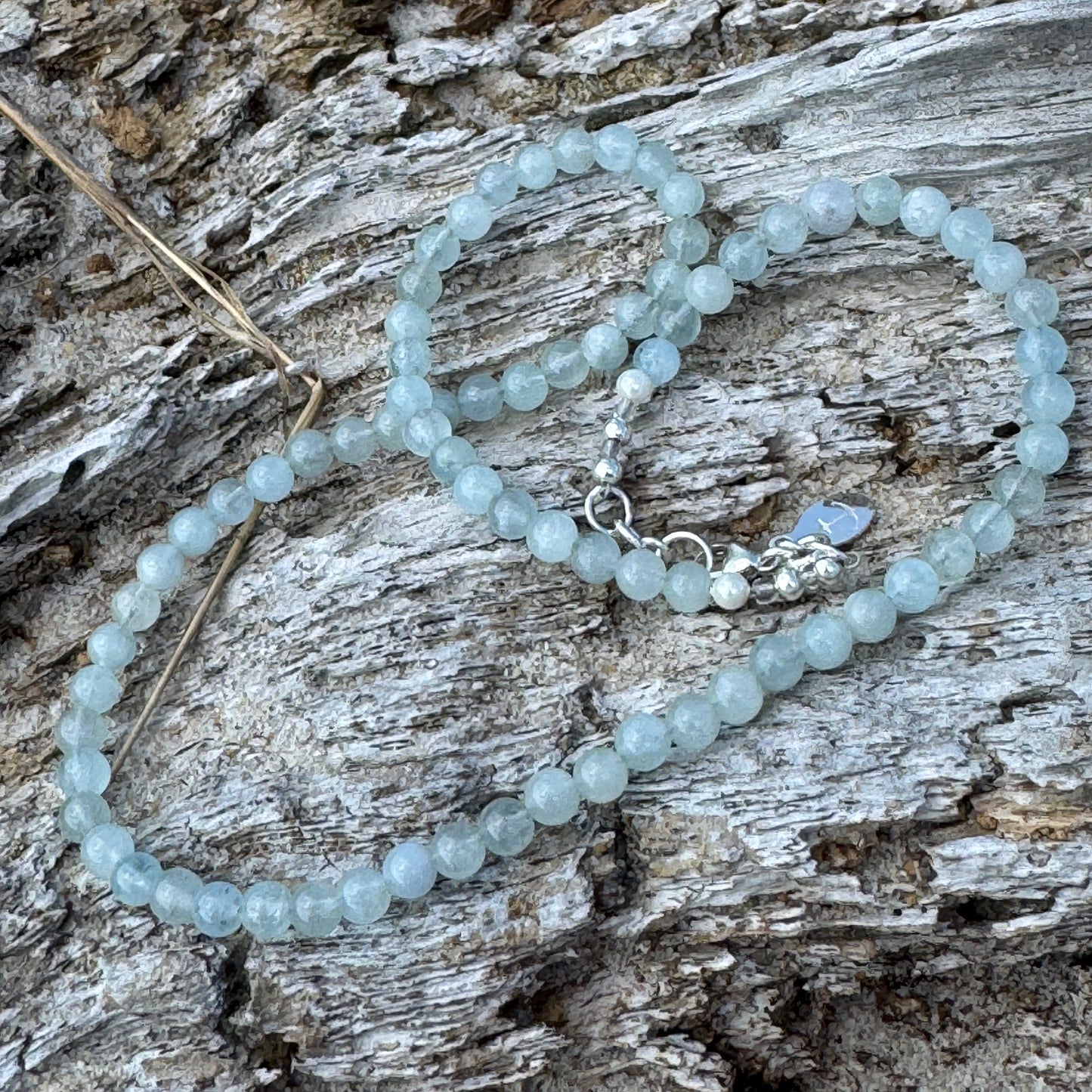 Aquamarine Beaded Layer Necklace
