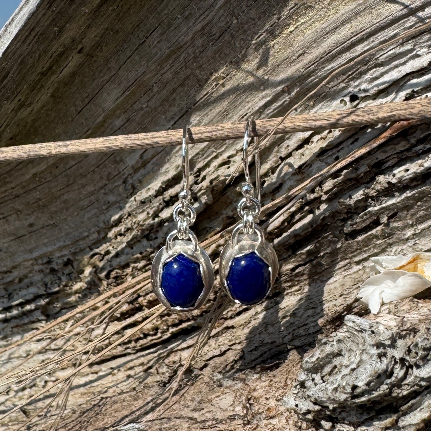 Navy Lapis Everyday Earrings