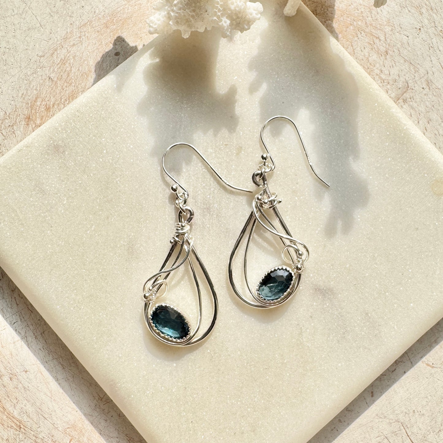 Reserve Order- London Blue Topaz Earrings- Holly L.