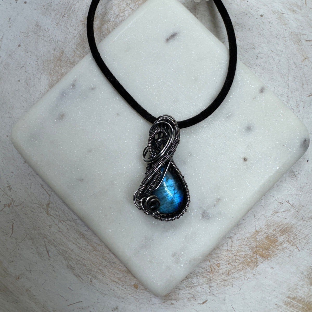 Labradorite Woven Necklace