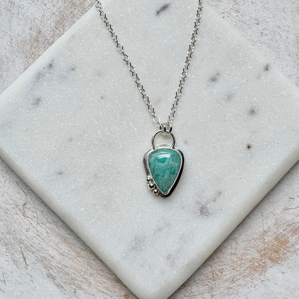 Amazonite Silver Necklace
