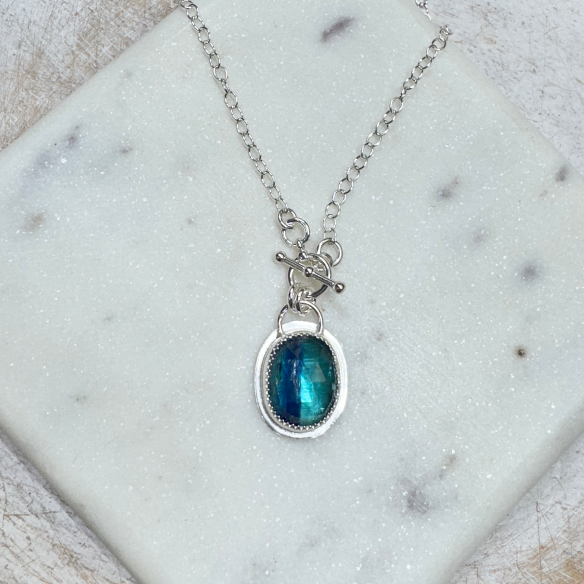 Bi-Color Kyanite Toggle Front Necklace
