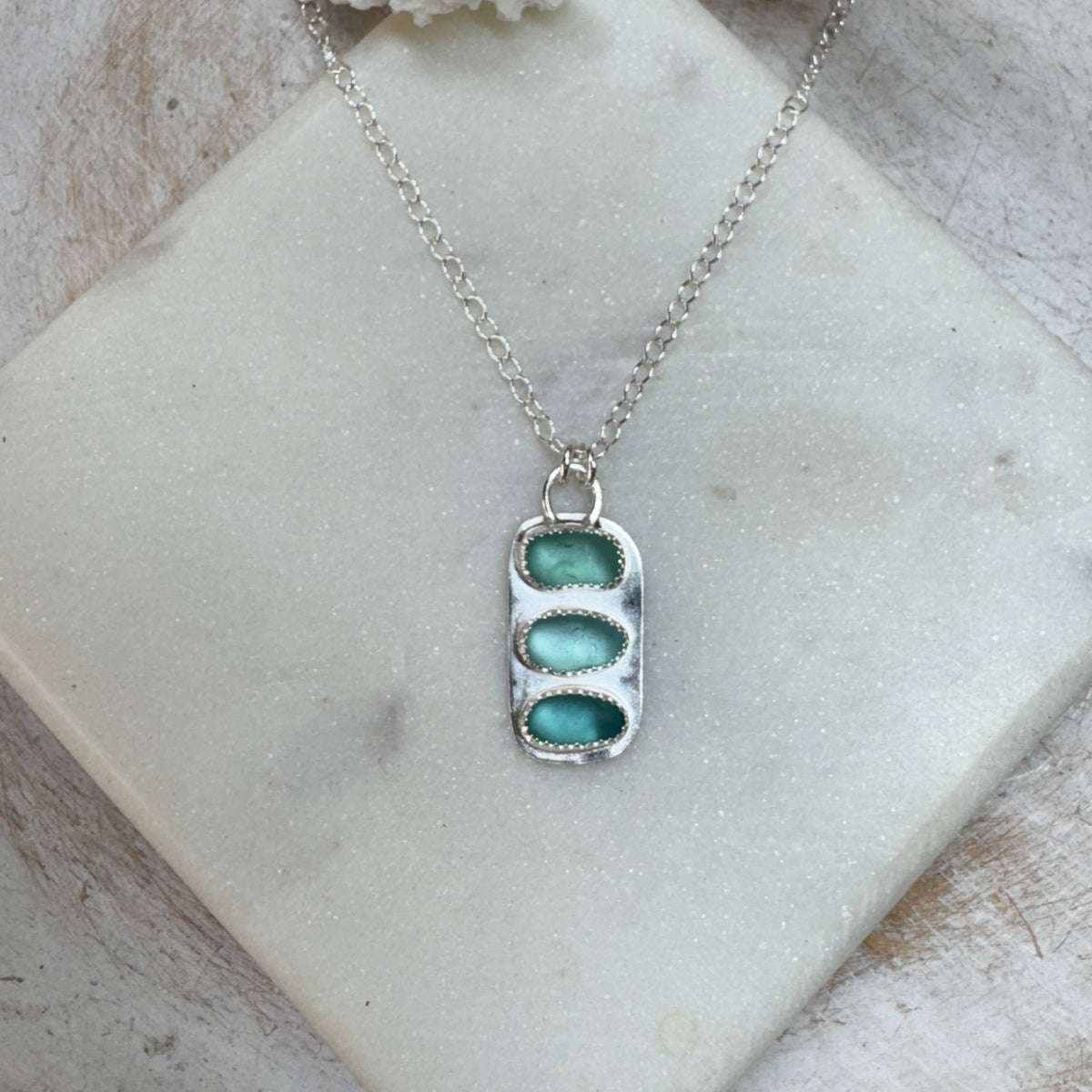 Aqua Blues Stacked Necklace