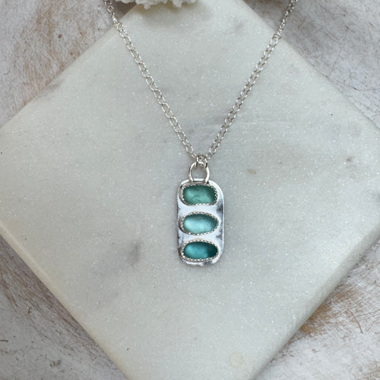 Aqua Blues Stacked Necklace