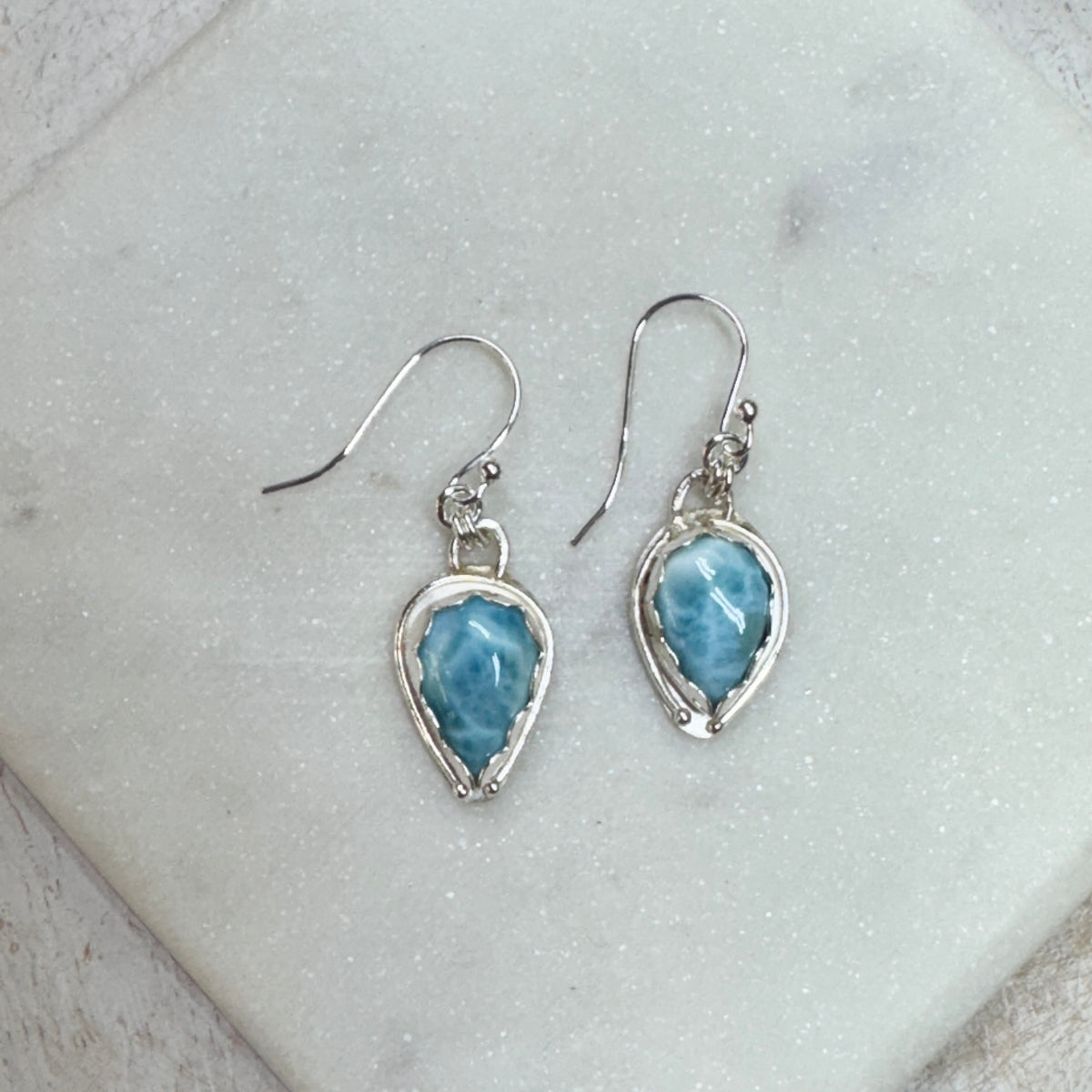 Larimar Teardrop Earrings
