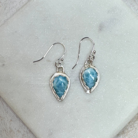 Larimar Teardrop Earrings