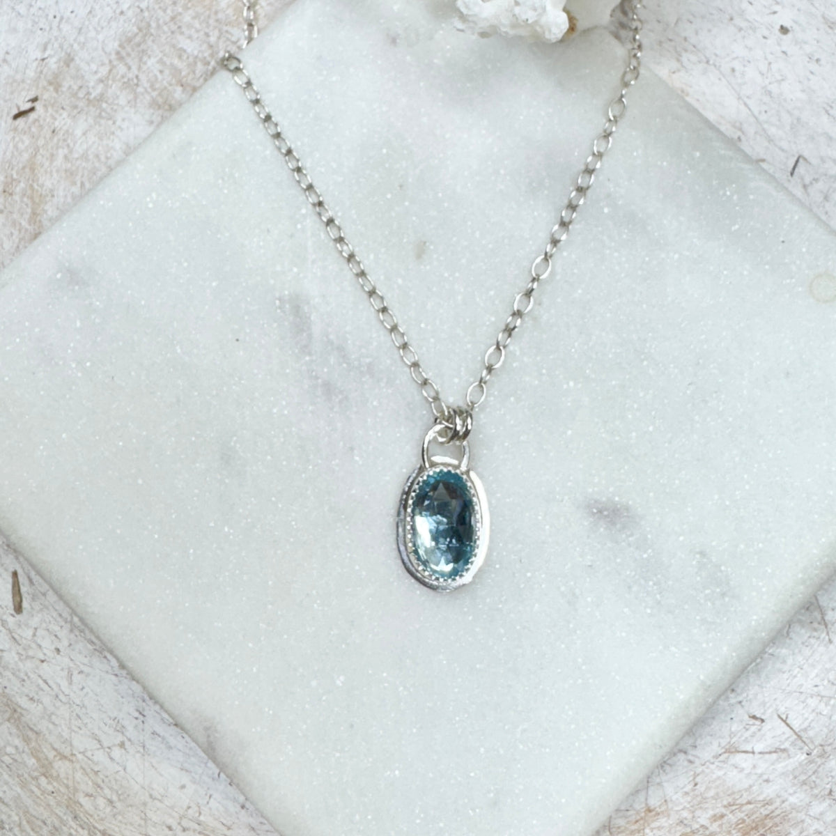 Swiss Blue Topaz Necklace