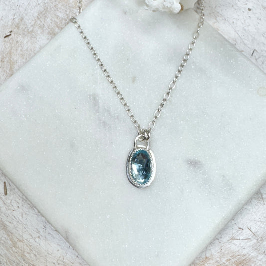 Swiss Blue Topaz Necklace