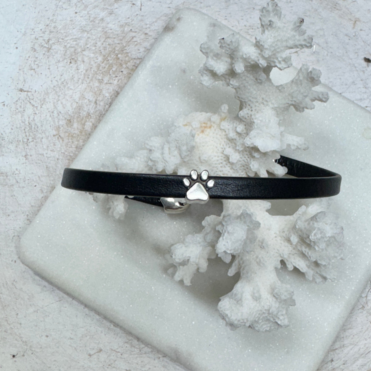 Paw Thin Leather Bracelet