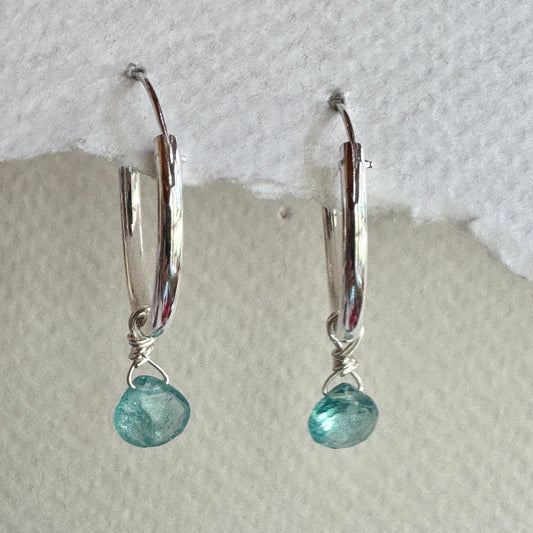 Pariba Apatite Endless Hoop Earrings