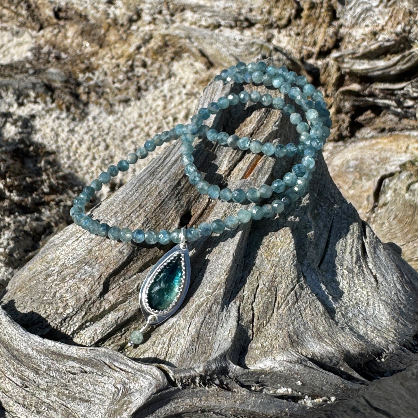 Bi-Color Kyanite Gemstone Necklace