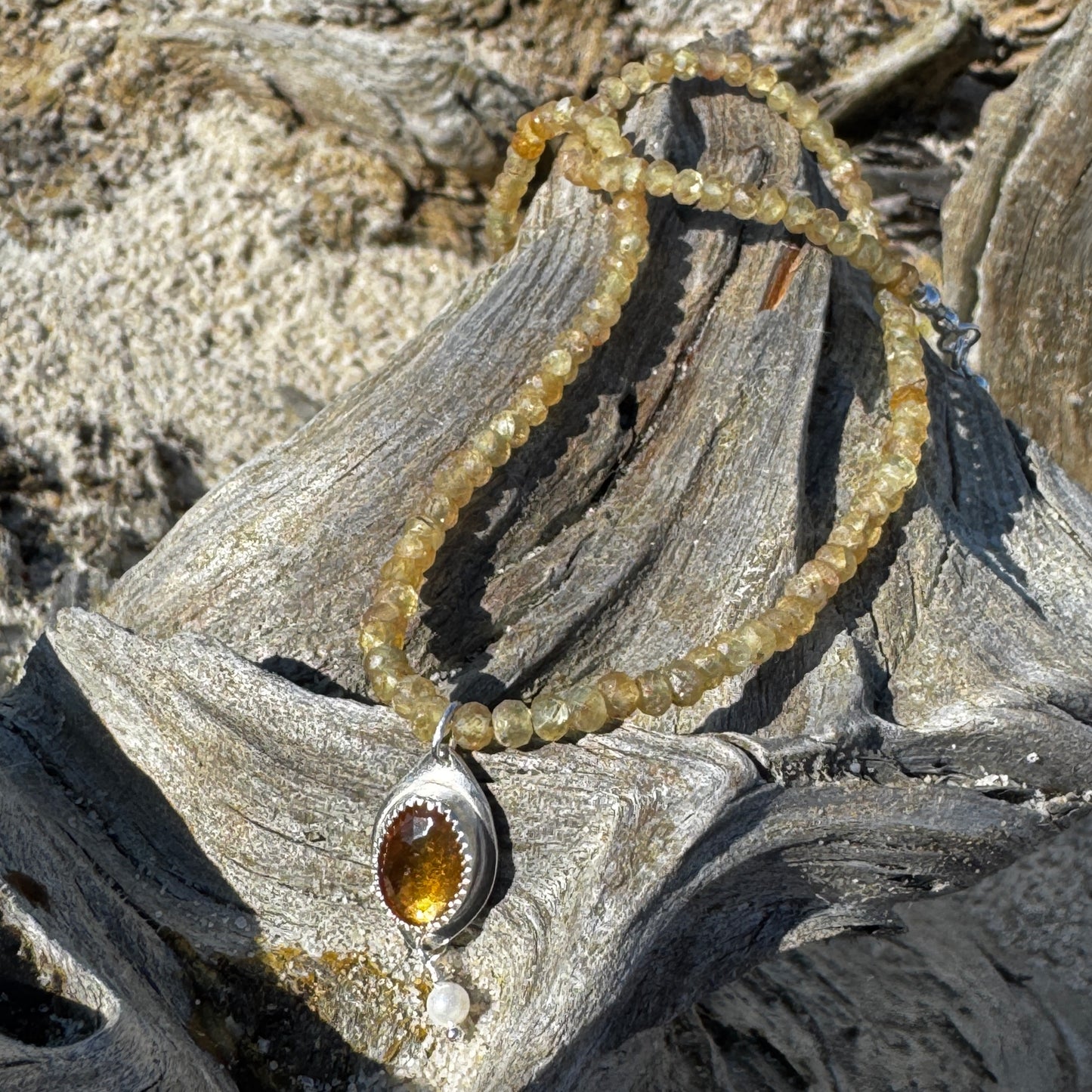 Citrine & Golden Topaz Gemstone Necklace