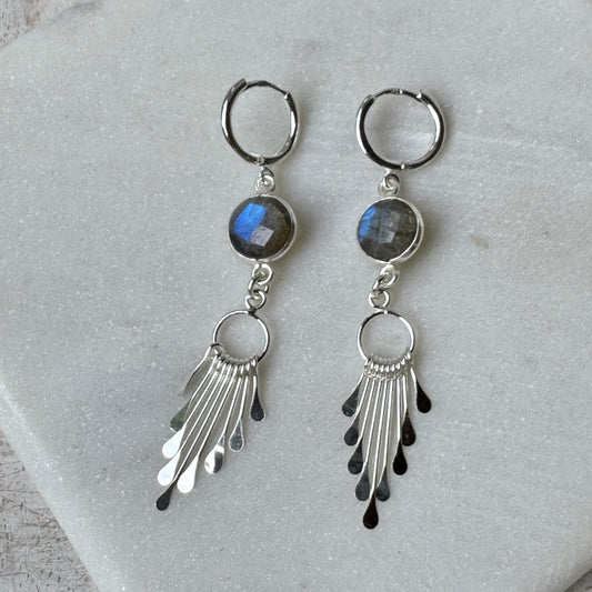 Labradorite Fringe Earrings