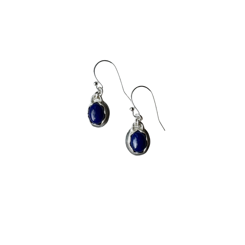 Navy Lapis Everyday Earrings