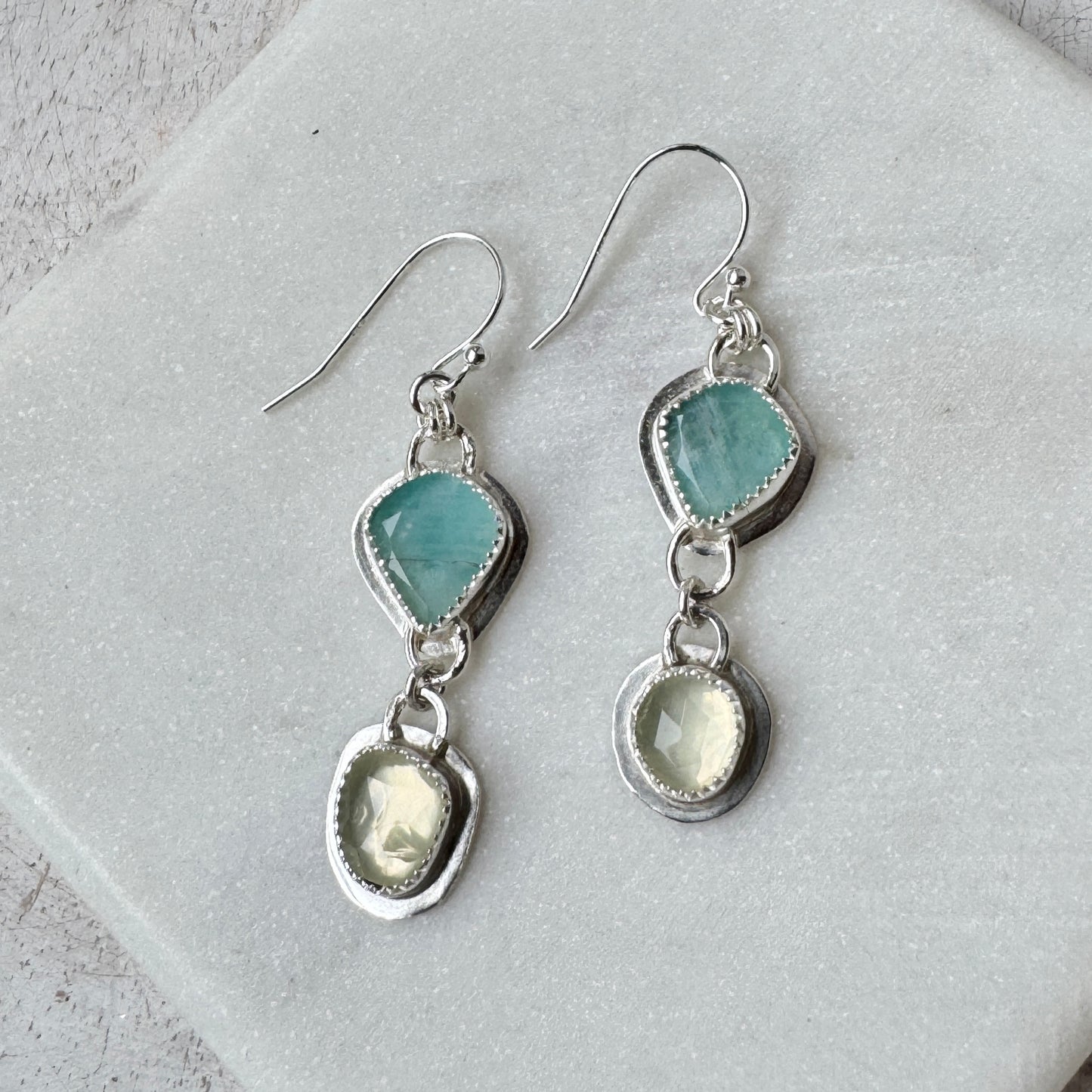 Larimar & Desert Glass Earrings
