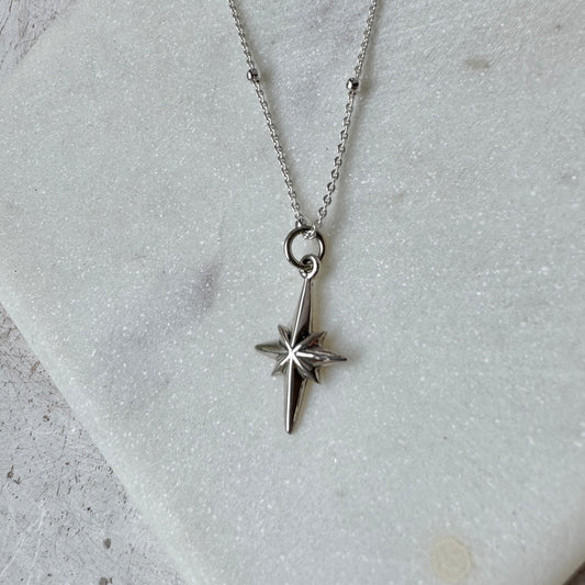 Silver Northern Star Necklace